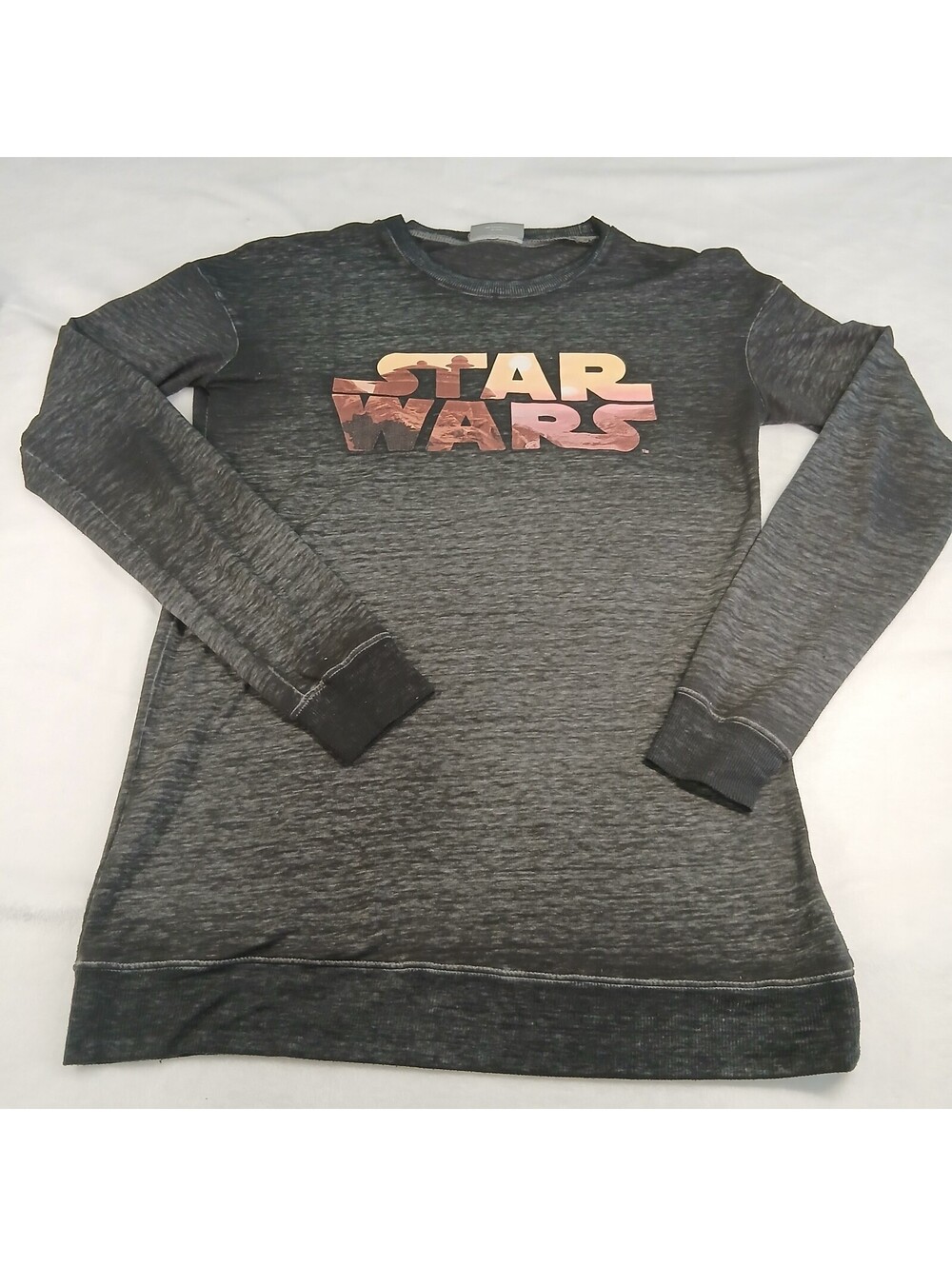 Star Wars Her Universe Gray Gradient Wash Graphic Sweatshirt Top Womens XS